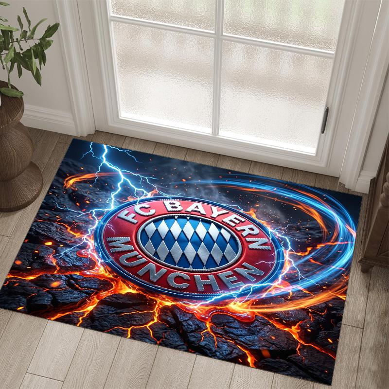 Bayern Munich Design Crystal Velvet Carpet Cozy Non?Slip Printed Rug For Bedroom Living Room Entrance