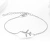 Bracciale Aereo Eco-friendly Elegante Intarsiato di Diamanti: Un design unico e minimalista che esalta la personalità per l'uso quotidiano.