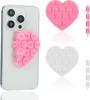 Support de téléphone à ventouse double face en forme de cœur Étui de téléphone à ventouse en silicone Poignée de téléphone adhésive Collante Support de téléphone mains libres