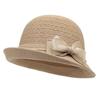 Bow Bucket Hat Women'S Summer Thin Breathable Sun Hat Bowler Hat Mother Hat