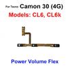 Audio Power Volume Flex Cable For Tecno Camon 17 17P 18 18P 19 20 30 Pro Premier Neo Power Volume Flex Cable Flex Ribbon Repair