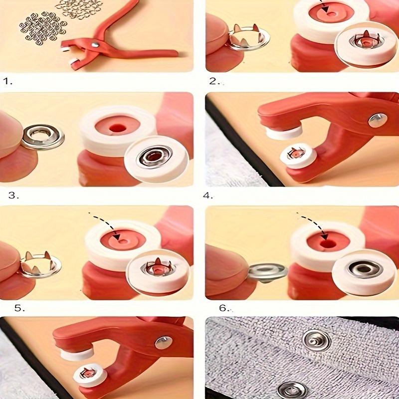 Button Accessories With 1pc Plastic Hand Pliers For Fast And Easy Clothing And Quilt Production