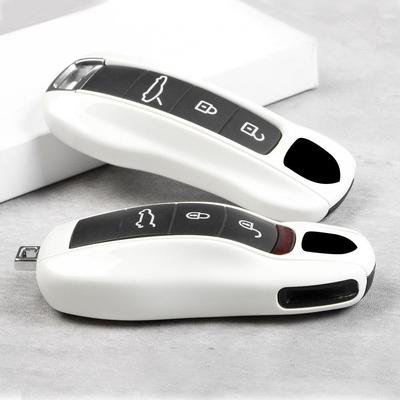 Porsche White Key Shell Set for Cayenne, Macan, 718, Taycan, 911, Panamera Models