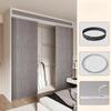 Rideau à coulisse pliante pour dressing, Rideaux de dressing pliants sans portes, Rideaux de porte anti-poussière pour armoire
