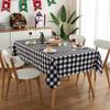 Christmas Party Living Room Party Tablecloth Rectangular Household Yarn-dyed Red and White Plaid Decorative Tablecloth