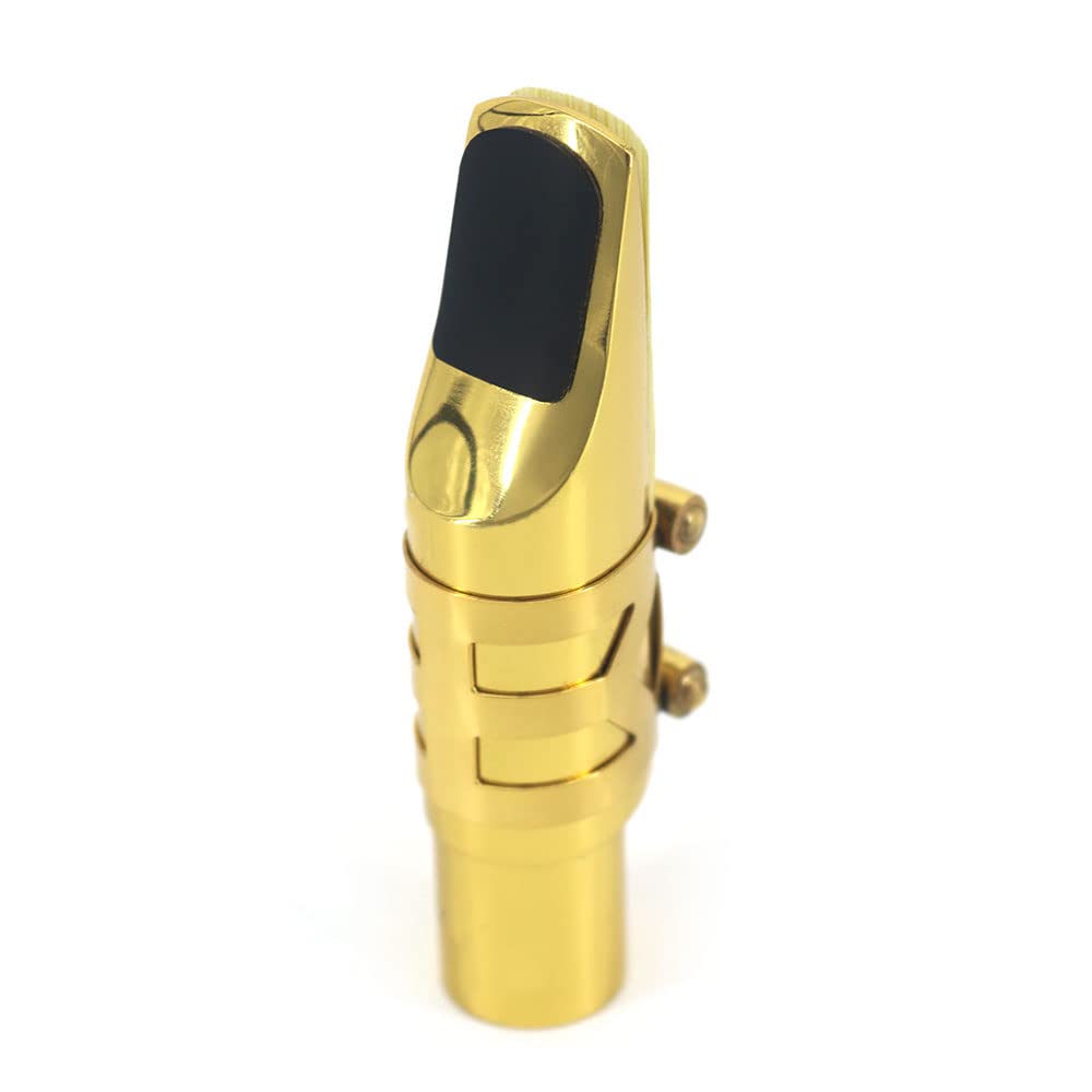 

ERYUE 7C 7C Tenor Saxophone Brass with Reed Cap and Buckle Patch Mouthpiece, Mouthpiece, Material, золотой