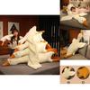 Huge 19.7/35.4/51.2in White Goose Plush Sleeping Toy Cushion For Kids