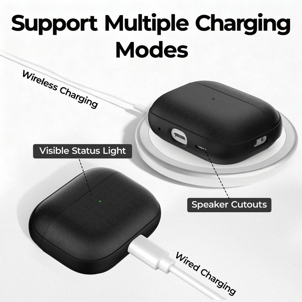 Nouveau Étui pour écouteurs AirPods Pro 3 Texture cuir Pour AirPods Pro 3ème génération Étui de protection avec cordon pour AirPods Pro3