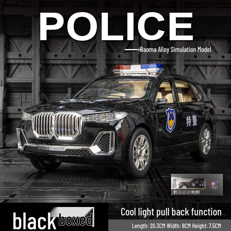 

Cezhi Имитация Модель полицейской машины BMW X7 Игрушка со звуком и светом - Детская инерционная игрушка-украшение общественной безопасности