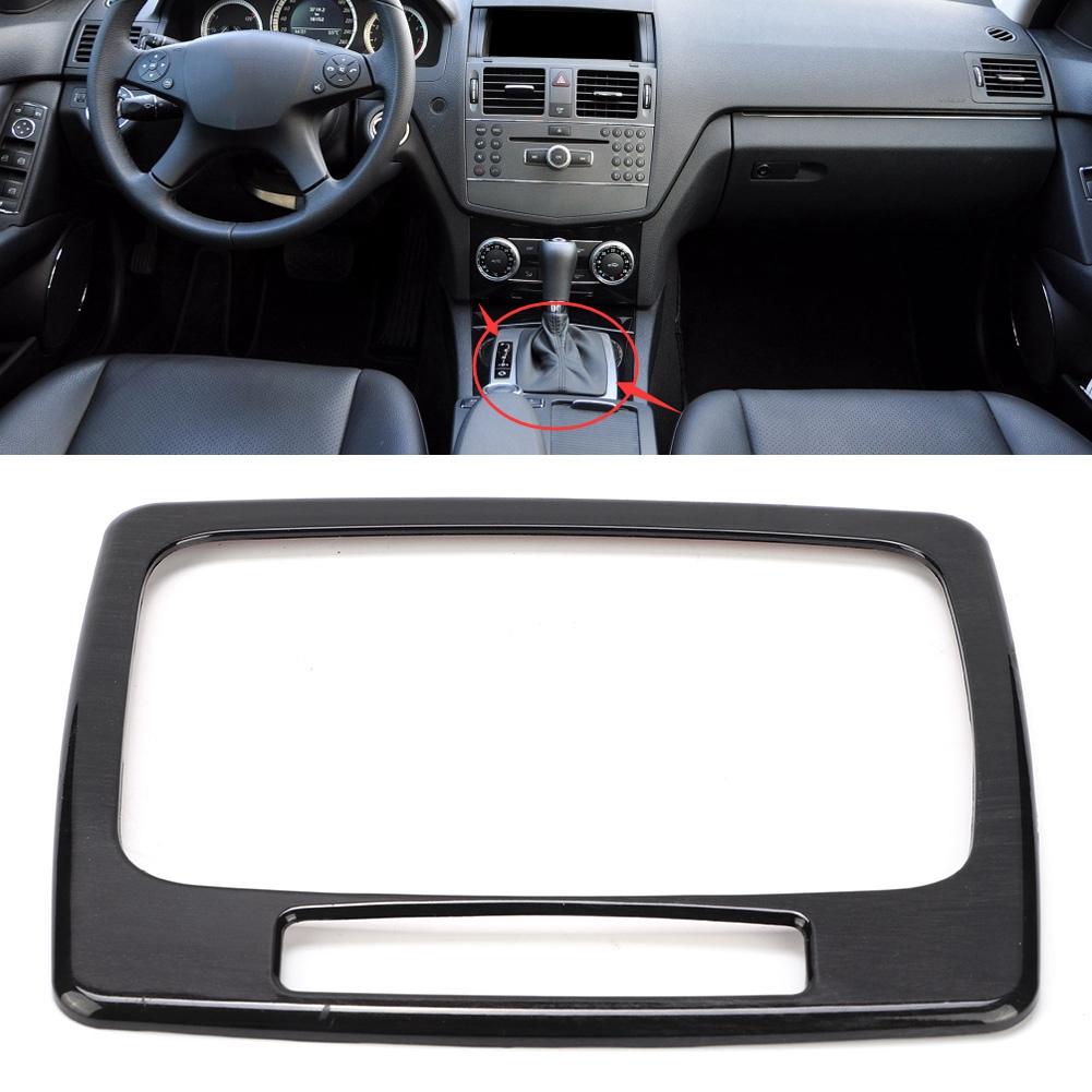 Auto Schalthebel Panel Rahmen Zierleiste Zubehör Passend für Mercedes Benz Klasse C W204 20072013 Schwarzes Holz
