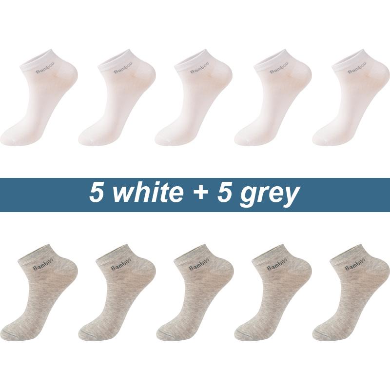 10 Paare/los Männer Bambus Faser Socken Kurze Casual Atmungsaktive Anti-Bakterielle Mann Ankle Socken Hohe Qualität Neue Schwarz Busines