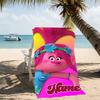 Customizable personalized beach towels Trolls themed designs.Suitable for the beach, yoga, sports;ideal as beach accessories