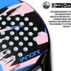 IANONI 8100BLUE Padel Racket Carbon Fiber Surface with EVA Memory Flex Foam Core Padel Tennis Racquets Lightweight