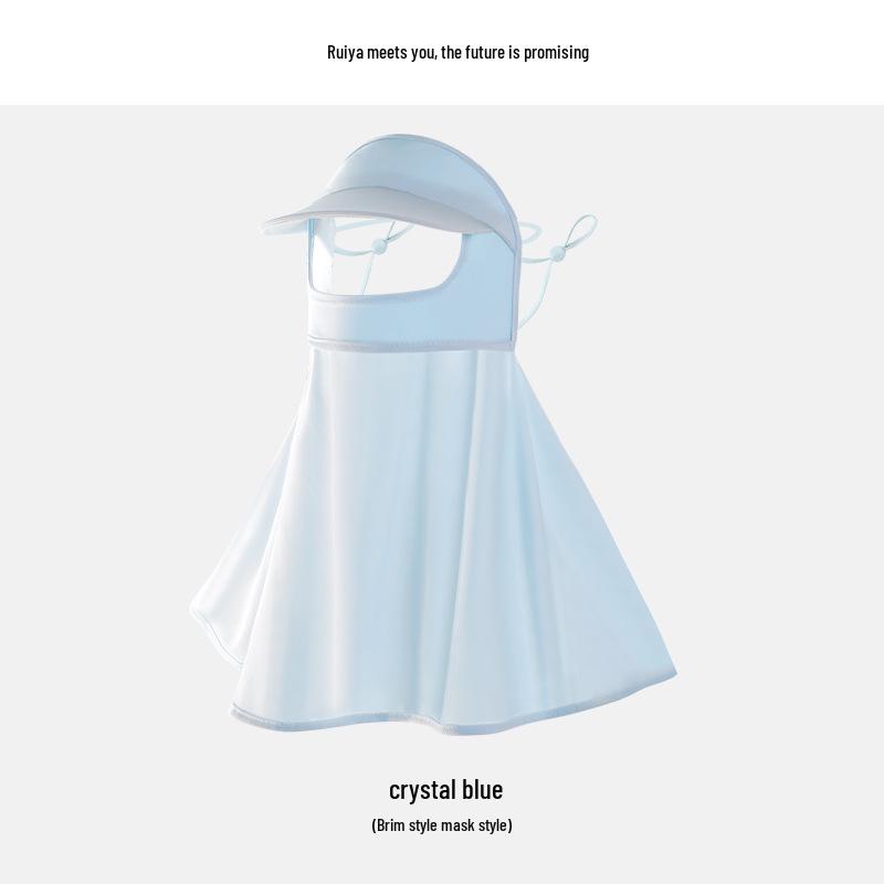 Ruiya Women's Summer Sunscreen Bikini Face Mask with Gradient Blush Design