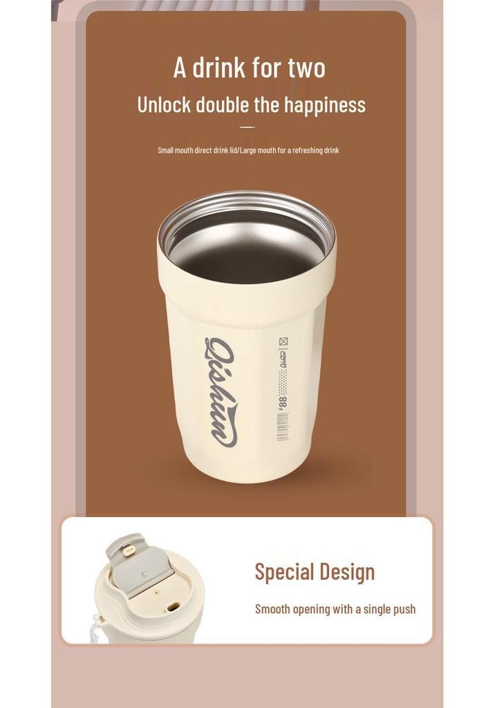 Octagonal 304 Stainless Steel Thermos Mug: Portable Vacuum Coffee Cup