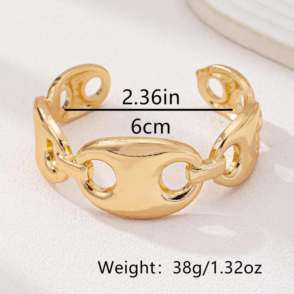 Gold Pig Nose Bracelet - Trendy High-End Fashion Jewelry