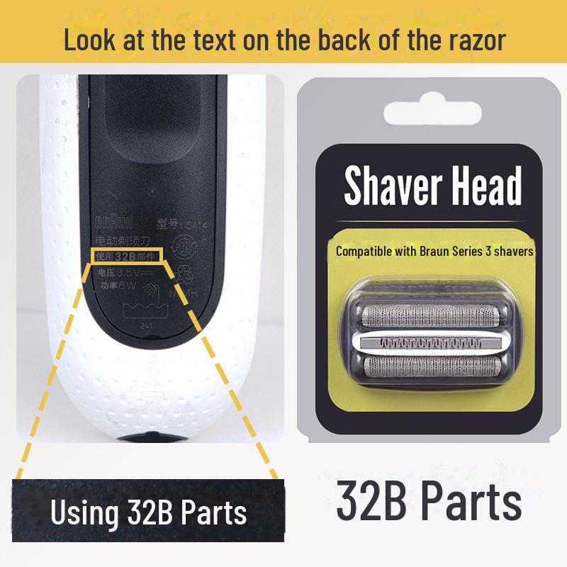 

Головка бритвы 21B/32B для моделей Braun 300s, 301s, 310s, 320, 3000s, 3010s, 3040, 350cc 32B overall