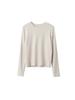 Solid Color Round Neck Long Sleeve Slim Fit Base Shirt for Women - Autumn/Winter 11096