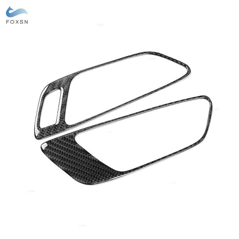 Soft Carbon Fiber For Seat Leon 2013 2014 2015 2016 2017 2018   Car Styling Interior Door Handle Bowl Frame Cover Trim
