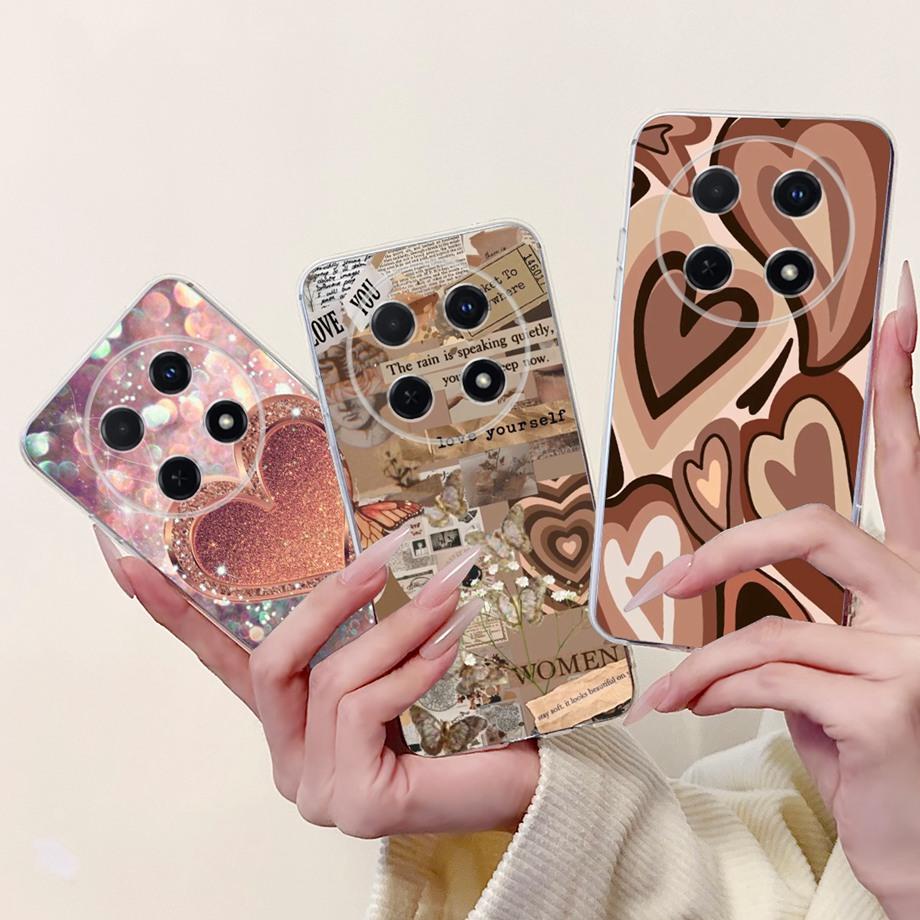 For Huawei Nova 13i / Nova 12i 4G Back Cover Girly Fashion Flower Butterfly Painting Case Soft TPU Clear Slim Silicone Fundas