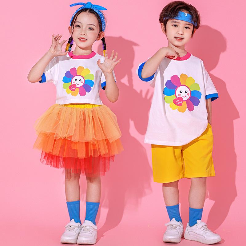 Children'S Performance Costumes Elementary School Cheerleading Class Uniforms Kindergarten Dance Performance Uniforms Graduation Photo Costumes