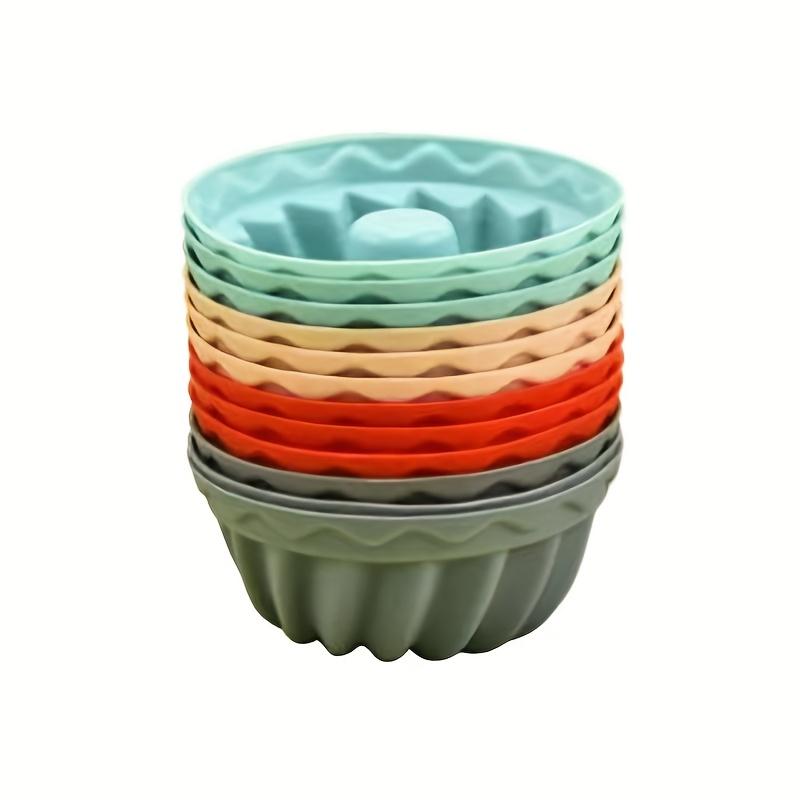 36pcs Silicone mini brownie baking cups are non-stick, heat-resistant, and reusable cake molds suitable for cupcakes and desserts, perfect for