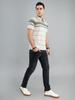 MONTE CARLO Mens Regular Fit Stripes Half Sleeve Polo Tshirt