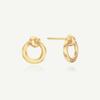 14k Round Twisted Stud Earrings