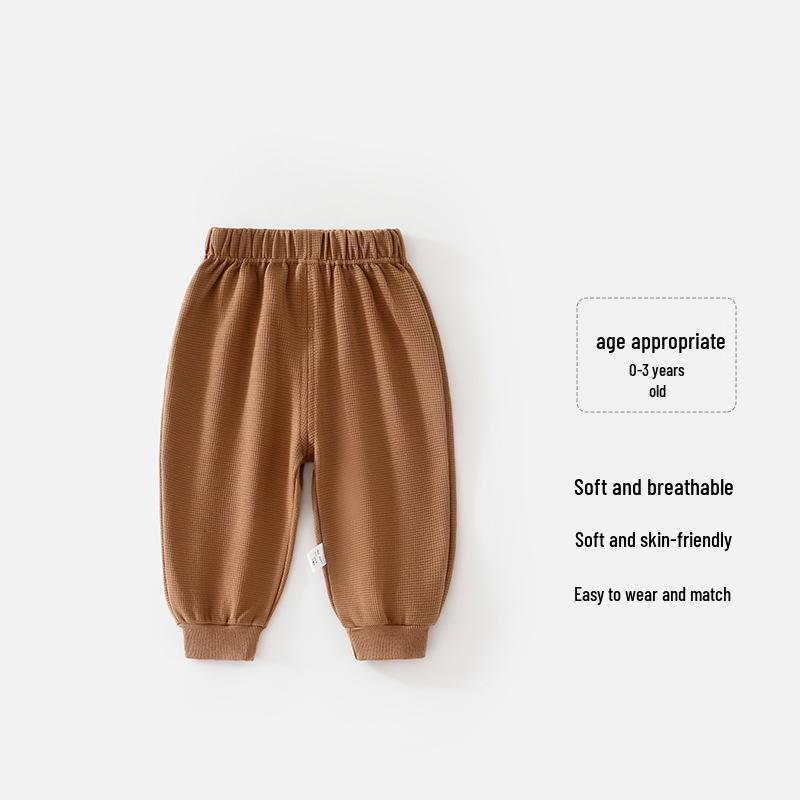 

Skin-Friendly Waffle Casual Pants for Infants & Toddlers - Sporty & Stylish 110 cm
