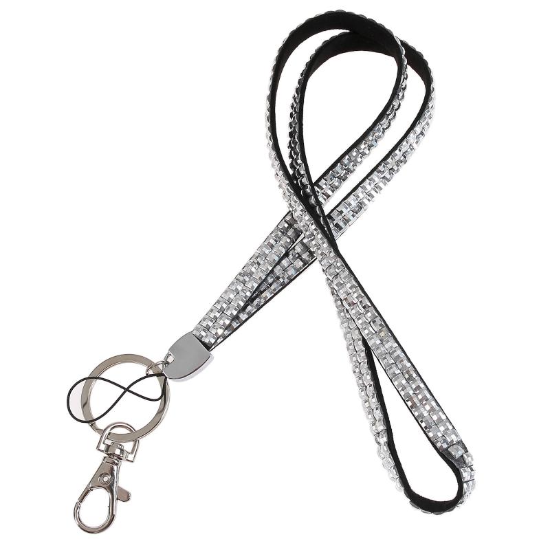 Strong Rhinestone Card Holder Lanyard with Advanced Tensile Durability for School Events and Office Staff