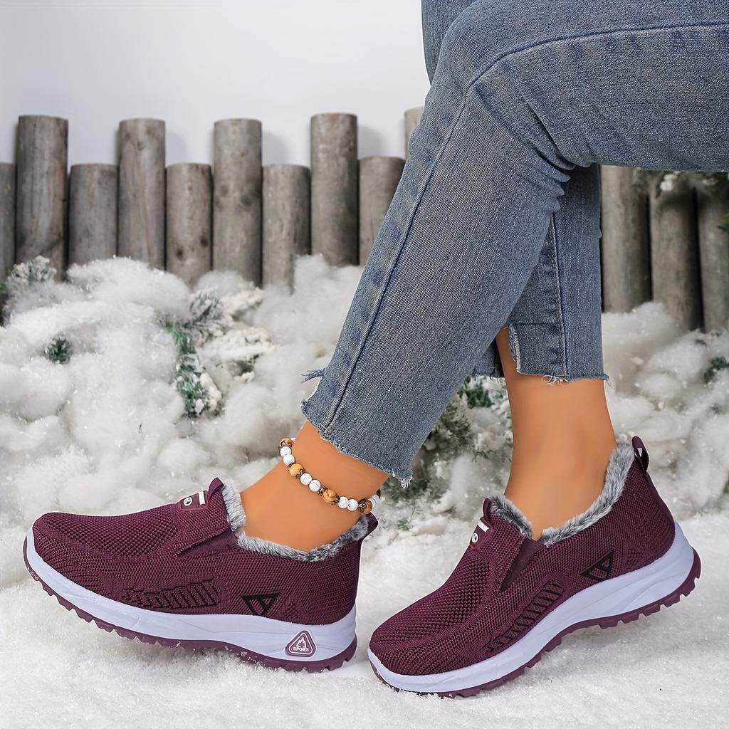 Women's Winter Snow Boots Thickened Fleece-Lined Warmth Comfortable Casual Shoes for Cold Weather, Winter Boots