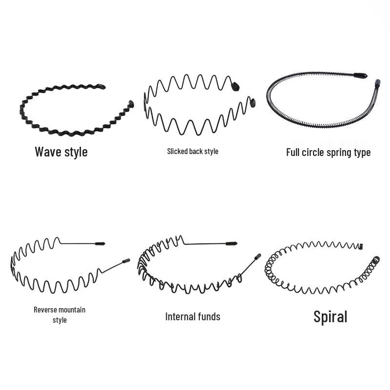 Herren Haarband 6-teiliges Set