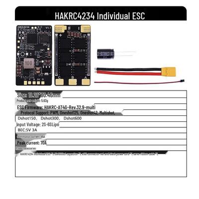 HAKRC 6S 65A Brushless Single ESC