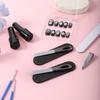 Xiaomi Ouriner Metallnagelfeile Edelstahl Doppelseitige Reise-Nagelfeile mit Lederetuis und Anti-Rutsch-Griff für Damen und Herren