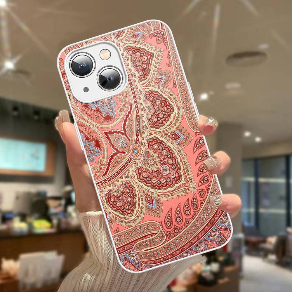 Classic Design E-Etro For IPhone 14 13 12 Mini 11 Pro XS Max X XR 14 Plus Tempered Glass Cover