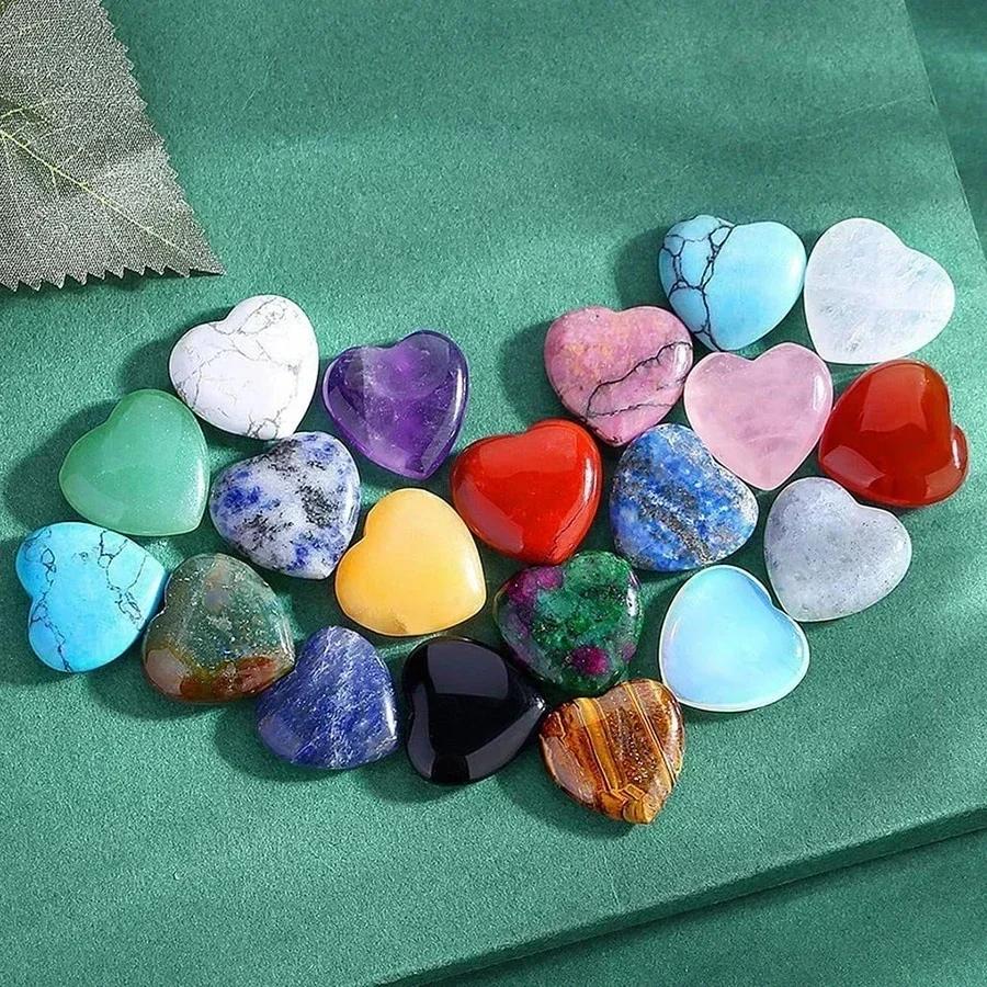 10/30/50 PEZZI Forma di Cuore AMORE 20MM Cristallo Naturale Ametista Agata Minerale Irregolare Pietra Curativa Ghiaia Decorazione per la Casa
