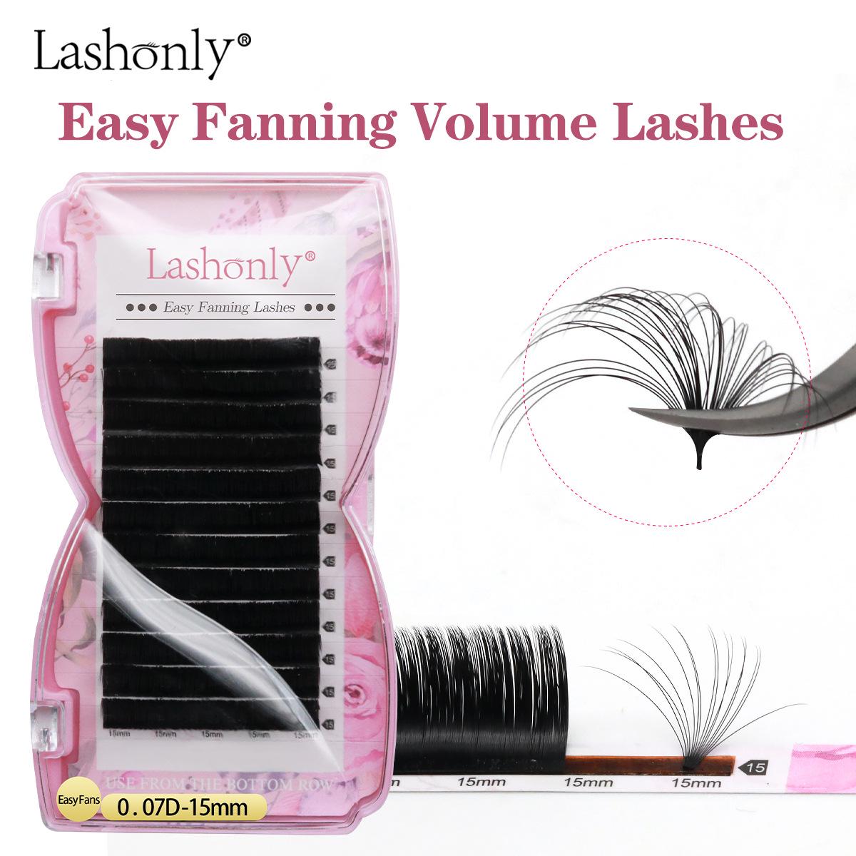Накладные ресницы Lashonly Цветение за одну секунду - Легкое раскрытие, Густые веерные ресницы 0.07D