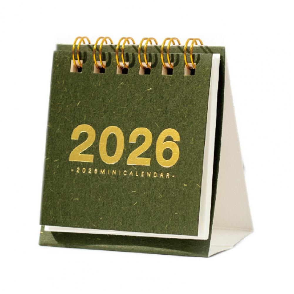 Notebook Calendar 2026 Mini Desk Calendar with Twin Wire Binding for Home Office School Small for Organization