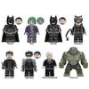 Kit de Blocos de Montar de 8 Peças de Minifiguras, Batman Coringa Mini Figuras de Ação Montadas Conjunto de Brinquedos Presentes para Crianças Db-Xin