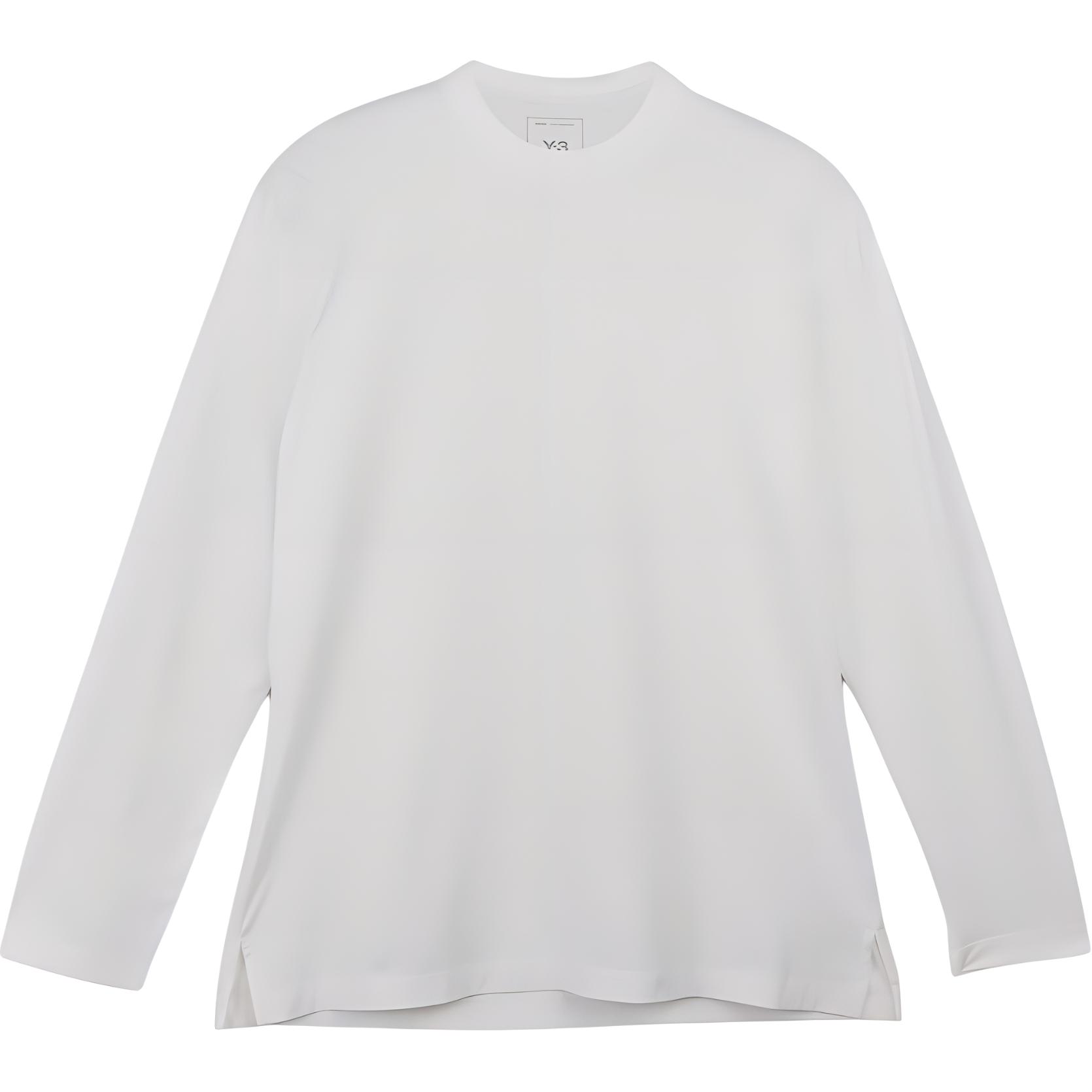 

Y-3 Long Sleeve Crew Neck Loose Fit T-Shirt Unisex tops White JD9832 2XL