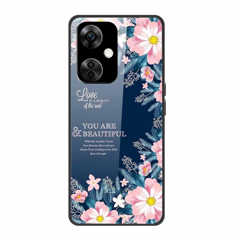 Personalisierte bunte Landschafts-Handyhülle mit gehärtetem Glas für OnePlus NORD CE 3 5G