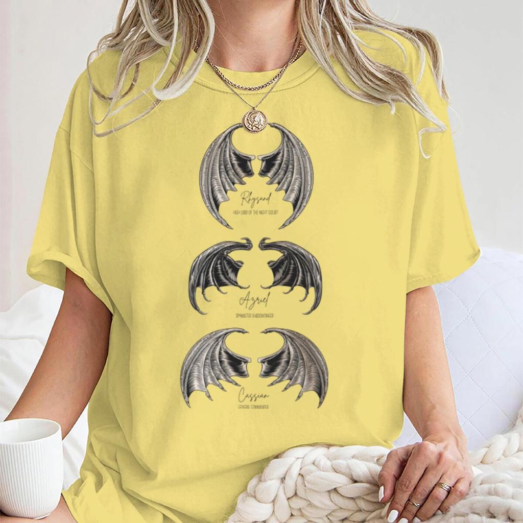 Vintage Dragon Wings Classic Tshirt Fourth Wing Bookish Graphic Tee Unisex Unisex Casual Bookworm Top Book Fan Gifts