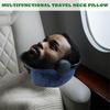 Travel Neck Pillow with Fillable Clothing U-Shaped Pillowcase Extra Storage Bag Velvet Neck Pillow Cover for Airplane Travel Take A Nap