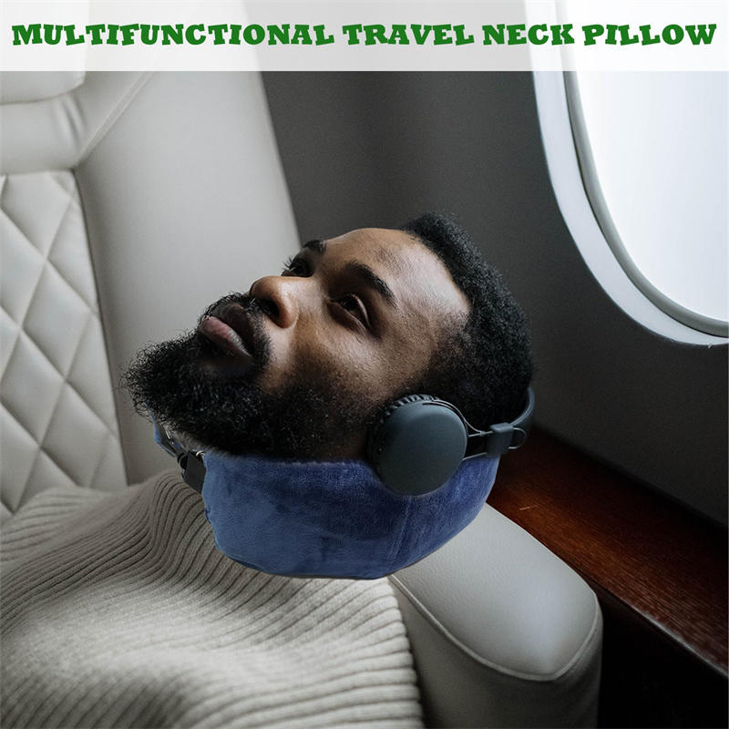 Travel Neck Pillow with Fillable Clothing U-Shaped Pillowcase Extra Storage Bag Velvet Neck Pillow Cover for Airplane Travel Take A Nap