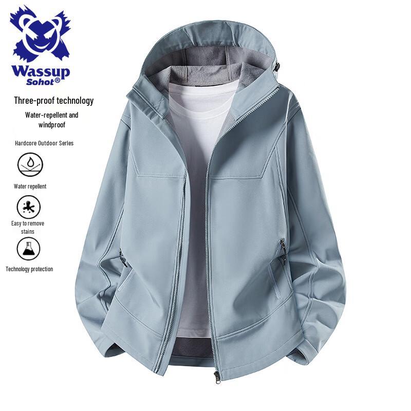 Wassup Sohot Men s Casual Hooded Jacket 3XL
