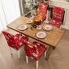 Christmas Chair Covers Stretchable Dining Chair Slipcovers Holiday Decorations Elastic Seat Covers for Table Setting