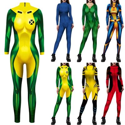 Mystique Damen Xmen Catsuit Jumpsuit 3D Gedruckt Halloween Party Kostüm Cosplay