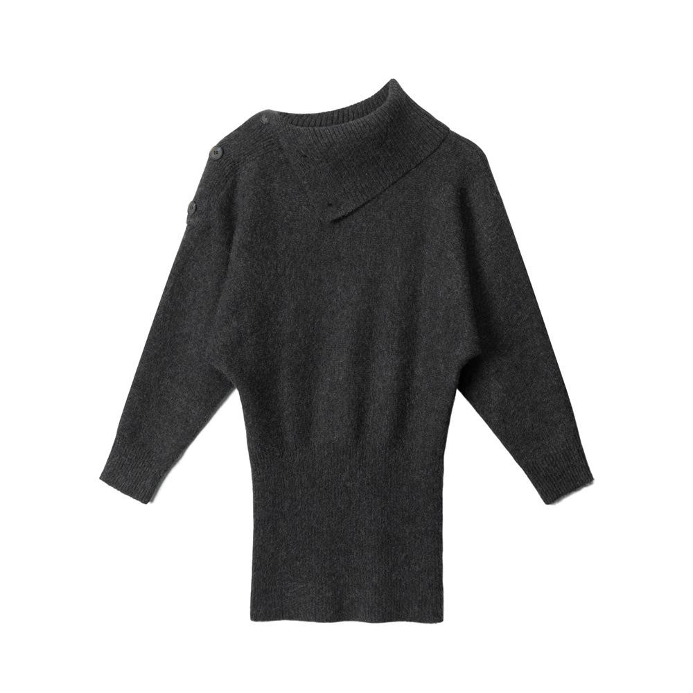 HeyHenry 2025 Autumn/Winter Women s Knit Bodycon Dress - Short Skirt Style Large