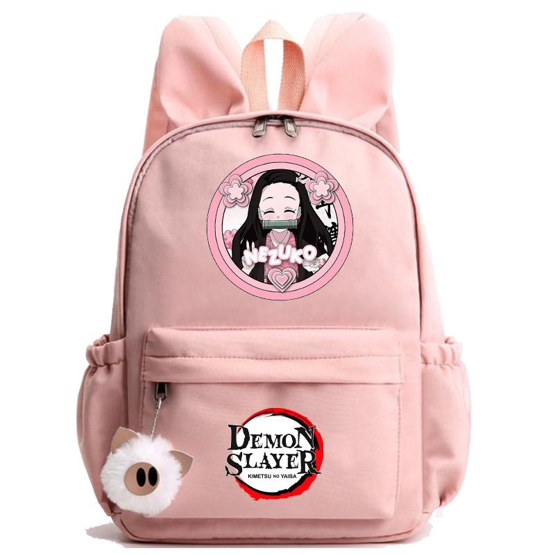 Anime Demon Slayer Backpack Teenager Girl Boy Backpack Schoolbag Back To School Bookbag Men Women Leisure Travel Bag Daily Bag