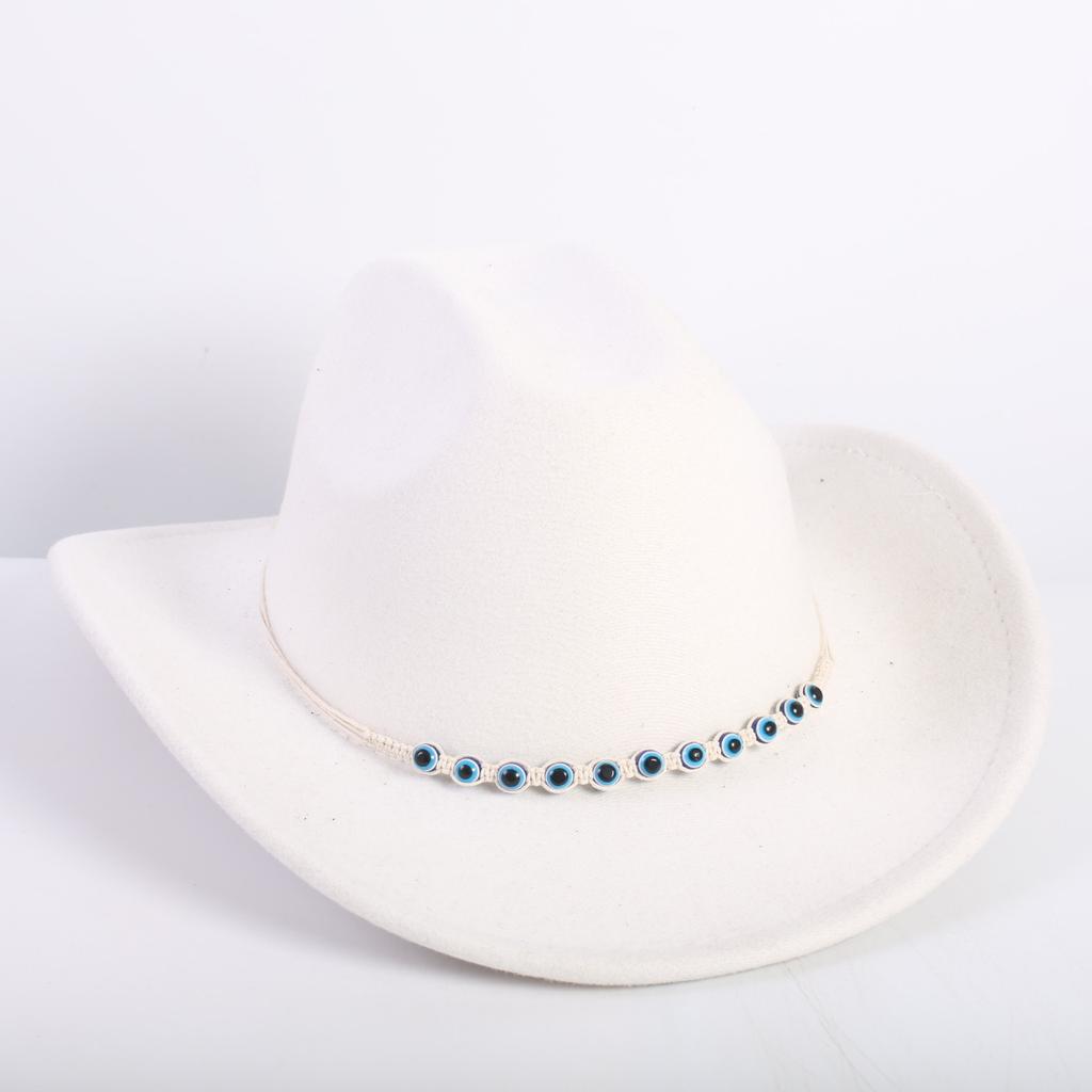 Beliebte europäische und amerikanische Mode OL-Stil einfarbiger Cowboyhut Herren und Damen High-End Zylinder Jazzhut Filzhut